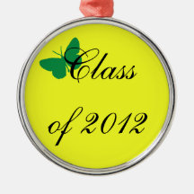 Class of 2012 - Green and Yellow Butterfly Christmas Tree Ornament