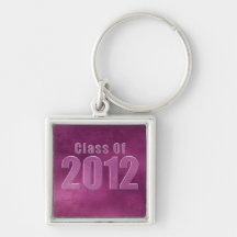 Class of 2012 Keychain Purple Grunge