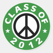 Class Of 2012 Peace Sticker