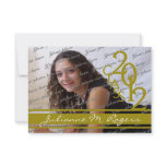 Class of 2012 Photo Gold Personalized Announcements