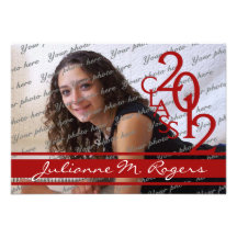 Class of 2012 Photo Red Invitations