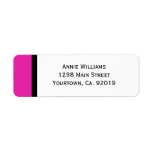 Class of 2012 Pink and Black Zebra Stripe Labels