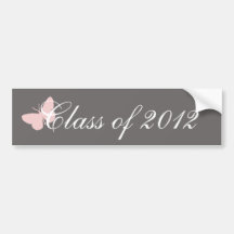 Class of 2012 - Pink and Grey Bumper Sticker