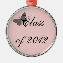 Class of 2012 - Pink and Grey Christmas Ornament