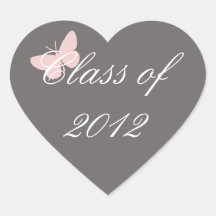 Class of 2012 - Pink and Grey Stickers