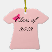 Class of 2012 - Pink Butterfly Ornament