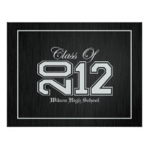 Class of 2012 Premium Silver Graduation invites