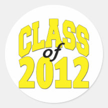 Class of 2012 round stickers