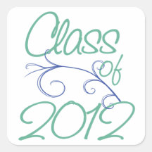 Class of 2012 square sticker