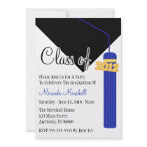 Class Of 2012 Tassel Graduation Invite (Navy Blue)