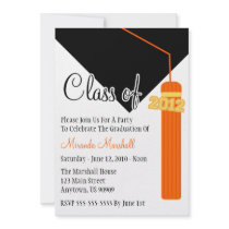 Class Of 2012 Tassel Graduation Invite (Orange)