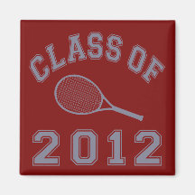Class Of 2012 Tennis - Grey Refrigerator Magnets