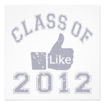 Class of 2012 Thumbs Up - Grey Personalized Announcements