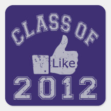 Class of 2012 Thumbs Up - Grey Sticker