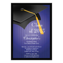 Class of 2013 Black Grad Cap Graduation Party Cards