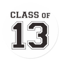 Class of 2013 - Black Round Stickers