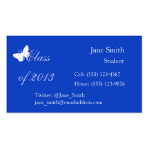 Class of 2013 - Blue Butterfly Business Cards