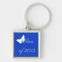 Class of 2013 - Blue Butterfly Key Chain
