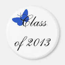 Class of 2013 - Blue Butterfly Magnet
