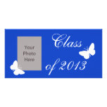 Class of 2013 - Blue Butterfly Customized Photo Card