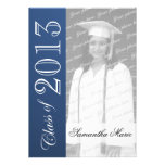 Class of 2013 Blue Graduation Photo invitations