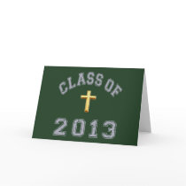Class Of 2013 Christian Cross - Grey 2 Greeting Card