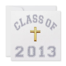 Class Of 2013 Christian Cross - Grey 2 Custom Invites