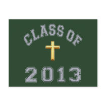 Class Of 2013 Christian Cross - Grey 2 Postcard