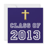 Class Of 2013 Christian Cross - White 1 Invitation