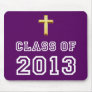 Class Of 2013 Christian Cross - White 1 Mousepads