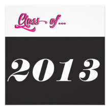 Class of 2013 Grad Invitation Clean Simple Script