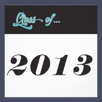 Class of 2013 Grad Invitation Clean Simple Script invitations