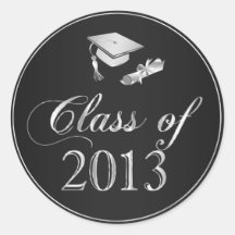 Class of 2013 Graduation Cap & Diploma Seals Stickers