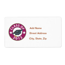 Class of 2013 Graduation Shipping Labels