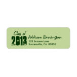 Class of 2013 New Grad or Any Year Green Return Address Labels