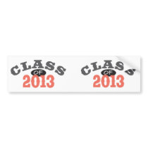 Class Of 2013 Peach Bumper Sticker
