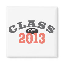 Class Of 2013 Peach Refrigerator Magnet