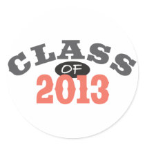 Class Of 2013 Peach Sticker