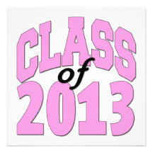 Class of 2013 Pink Invite