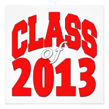 Class of 2013 (red2) custom invitations