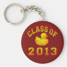 Class Of 2013 Rubber Duckie - Yellow/Orange Keychains