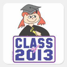 Class of 2013 square stickers