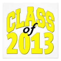 Class of 2013 Yellow Custom Announcements