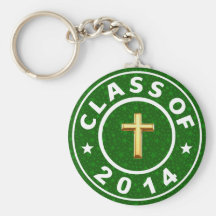 Class Of 2014 Christian Cross Keychains
