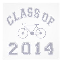 Class Of 2014 Cyclist - Grey 2 D Personalized Announcement