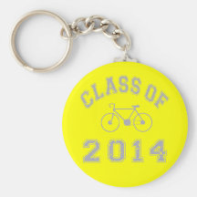 Class Of 2014 Cyclist - Grey 2 D Keychain