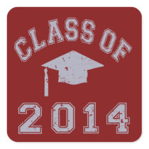 Class Of 2014 Graduation - Grey 2 Stickers