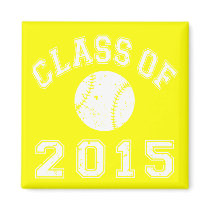 Class Of 2015 Baseball/Softball - White 2 Magnet