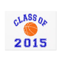 Class Of 2015 basketball - Blue 2 Postcards
