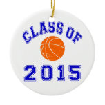 Class Of 2015 Basketball - Orange Navy 2 Christmas Tree Ornaments